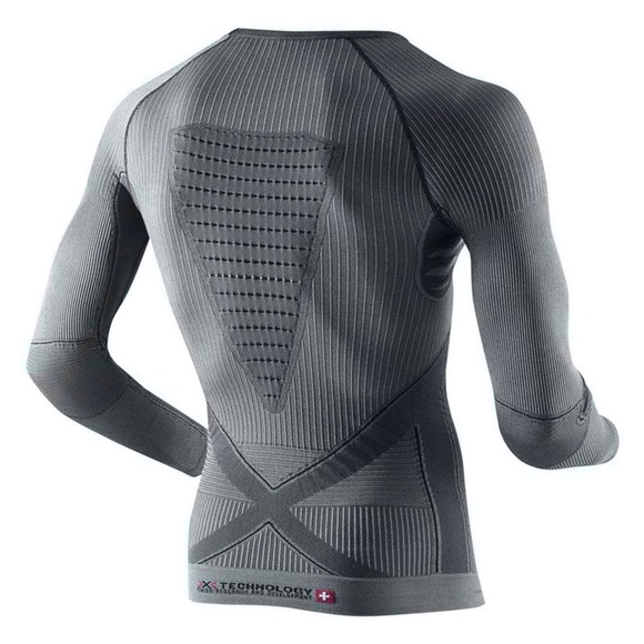 X-Bionic, "Radiactor Men's V Neck Shirt Sz XXL In Grey/Black - Picture 3 of 10